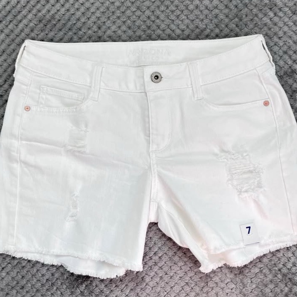 Women's White Denim Shorts